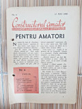 Constructorul amator, supliment lunar al revistei stiintelor nr.6/1948