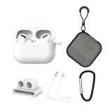 Cumpara ieftin Set extins 5 in 1 pentru protectia castilor Apple Airpods Pro, culoarea alba