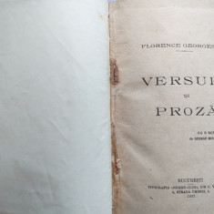 Versuri si Proza- Florence Georgescu, bibliofilie