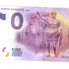 Bancnota suvenir Franta 0 euro La Porte Auguste Nimes 2017 - 1, UNC