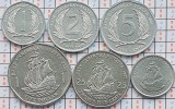 Set 6 monede Statele E Caraibiene 1, 2, 5, 10, 25 cents 1 Dollar 2004 2009 A028, America Centrala si de Sud
