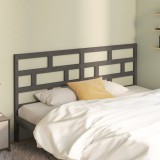 VidaXL Tăblie de pat, gri, 186x4x100 cm, lemn masiv de pin