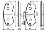 Set placute frana,frana disc FIAT DUCATO platou / sasiu (250, 290) (2006 - 2016) BOSCH 0 986 495 095