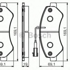 Set placute frana,frana disc PEUGEOT BOXER bus (2006 - 2016) BOSCH 0 986 495 095