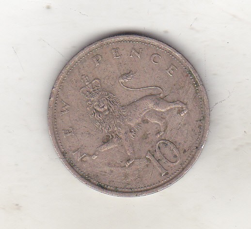 bnk mnd Marea Britanie Anglia 10 pence 1976