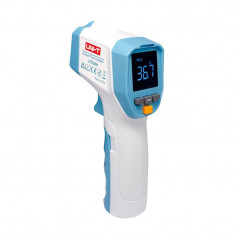 Termometru infrarosu fara contact Uni-T, LCD, alarma sonora,160 x 74 x 48 mm, Alb/Albastru