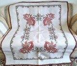 Fata de masa Vintage din In taranesc cu broderie manuala in cruciulite- Grifoni