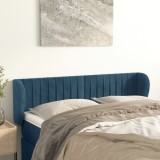 VidaXL Tăblie pat cu aripioare albastru &icirc;nchis 147x23x78/88 cm catifea 3117434