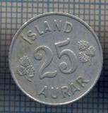 AX 934 MONEDA- ISLANDA - 25 AURAR -ANUL 1958 -STAREA CARE SE VEDE