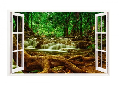 Sticker decorativ, Fereastra 3D, Parau, 85 cm, 317STK foto