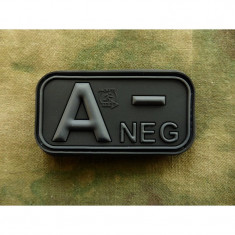 Patch Bloodtype &amp;quot;A NEG&amp;quot; cauciuc Blackops JTG foto