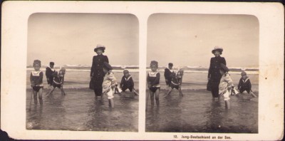 ST86N Jung Deutschland an der See, stereoscopic photo foto