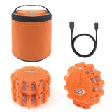 Kit 3 Lampi Avertizare in Caz de Urgenta cu LED, SofiaCONCEPT&reg;, 650mAh, 9 Moduri, Orange