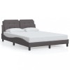 VidaXL Cadru de pat cu tăblie, gri, 140x200 cm, piele ecologică 3208187
