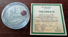 NIUE - 1 Dolar 2008 - Kaliningrad - Argint + Chihlimbar - in capsula +certificat foto