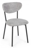 Cumpara ieftin Set 2 scaune otel negru textil gri Ludmilla 47x50x77.5 cm