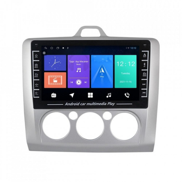 Navigatie dedicata cu Android Ford Focus II 2004 - 2011, clima manuala, 1GB