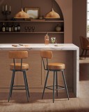 Cumpara ieftin Set scaune de bar Caramel Vasagle 54x54x90.5 cm