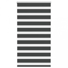 vidaXL Jaluzea tip zebra neagră lățime țesătură 75,9 cm poliester