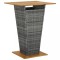 Gossi masa de bar, gri, 80x80x110 cm, poliratan/lemn masiv acacia