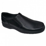 Pantofi picior lat din piele naturala negri talpa EPA cusuta marimi intre 39-46, 40 - 45, Negru