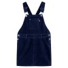Rochie salopetă pentru copii, velur, bleumarin, 128 13907, vidaXL
