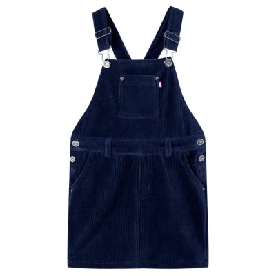 Rochie salopetă pentru copii, velur, bleumarin, 128 13907 foto
