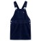 Rochie salopetă pentru copii, velur, bleumarin, 128 13907