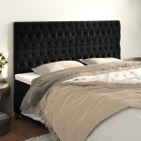 VidaXL Tăblii de pat, 4 buc, negru, 100x7x78/88 cm, catifea