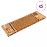 vidaXL Covorașe scări autoadezive ,5 buc., bej ,65x21x4 cm