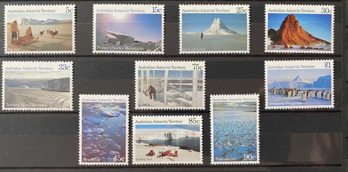 Teritoriul Antarctic Australian (AAT) 1984 Peisaje antarctice, serie MNH, 10v