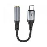 Adaptor Audio USB-C - 3.5mm HOCO LS36, 0.12m, Negru