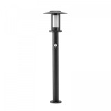 Lampa cu senzor de miscare Gregory, LED, otel inoxidabil/policarbonat, gri inchis, 20 x 76 cm
