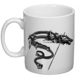 Cana alba personalizata "steag Geto-Dacii", INOVATIX&reg;. 330ml