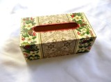 Cutie hartie servetele cu model floral, cutie de lemn 39915, cutie servetele