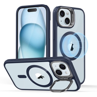 Husa iPhone 15 Plus ESR Classic Hybrid HaloLock Kickstand, albastru foto