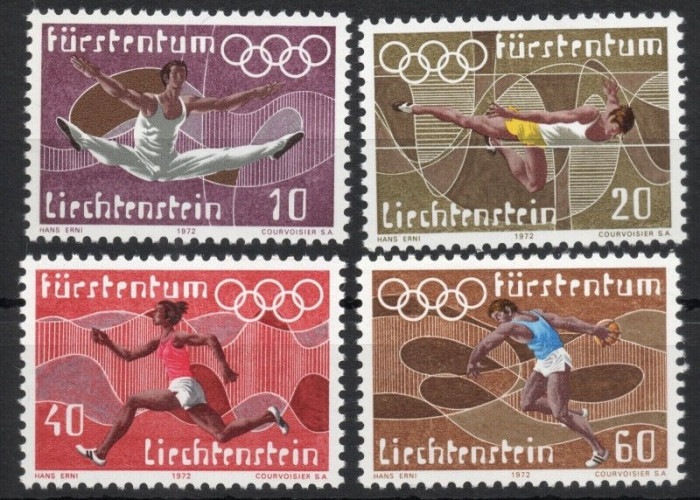 Liechtenstein 1972 - Jocurile Olimpice Munchen, sport, serie neu