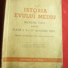 Ministerul Educatiei Nationale- Istoria Evului Mediu -1947 Ed. de Stat 272 pag