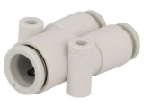 Teu Reducție Mufabil Polipropilenă 6mm 1-10bar 5-60&deg;C