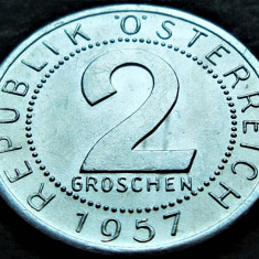 Moneda istorica 2 GROSCHEN - AUSTRIA, anul 1957 * cod 2306 A