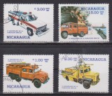 Nicaragua 1985 , Auto , Masini de Pompieri, Stampilat