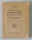 HISTOIRE DE LA LITTERATURE ANGLAISE , LES CONTEMPORAINS , TOME CINQUIEME par H. TAINE , 1921