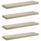 Cumpara ieftin Rafturi de perete suspendate 4 buc. stejar, 90x23,5x3,8 cm, MDF