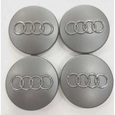 Set 4 capace roti 60mm gri compatibil jante aliaj Audi 5949096250362 foto