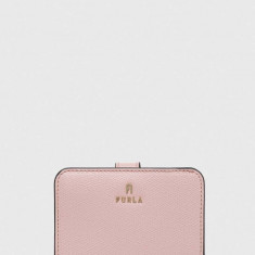 Furla portofel de piele femei, culoarea roz