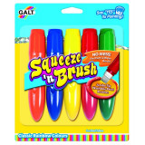 Set acuarele Squeeze&#039;n Brush, 5 culori, varf stilou tip pensula, 3 ani+, Galt
