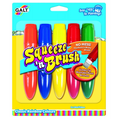 Set acuarele Squeeze&amp;#039;n Brush, 5 culori, varf stilou tip pensula, 3 ani+ foto