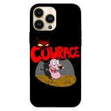 Husa compatibila cu Apple iPhone 11 Pro Max, Viceversa, model Courage the Cowardly Dog Klub Katz , Silicon, TPU, Transparent, Carcasa