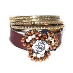 Bratara bijuterie lata maro