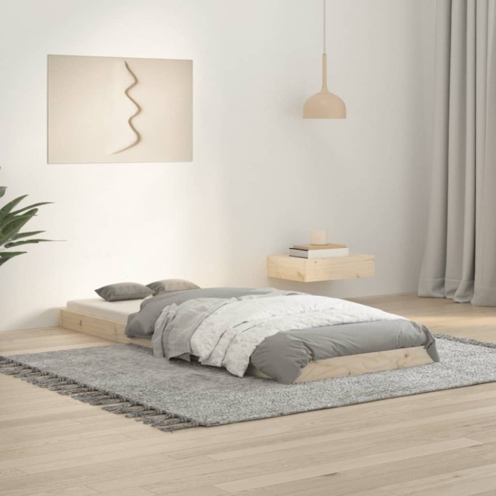 vidaXL Cadru de pat, 75x190 cm, mic, single, lemn masiv de pin 823484